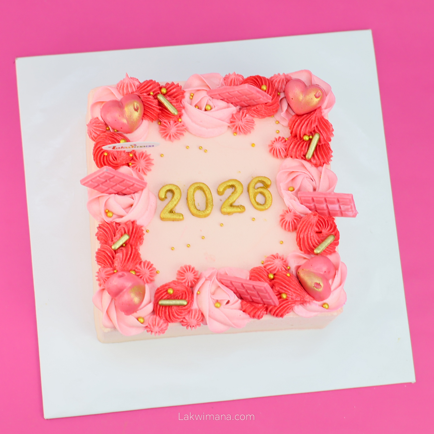 Pink 2026 Celebration Cake 1kg